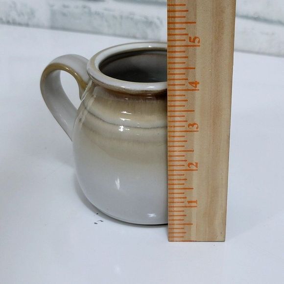 Vintage 70s 80s NORITAKE 14oz Creamer Fanfare Brown Swirl Earthenware - Picture 6 of 7